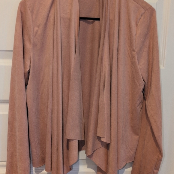 Open-Front Draped Blazer in Dusty Rose - Picture 13 of 13